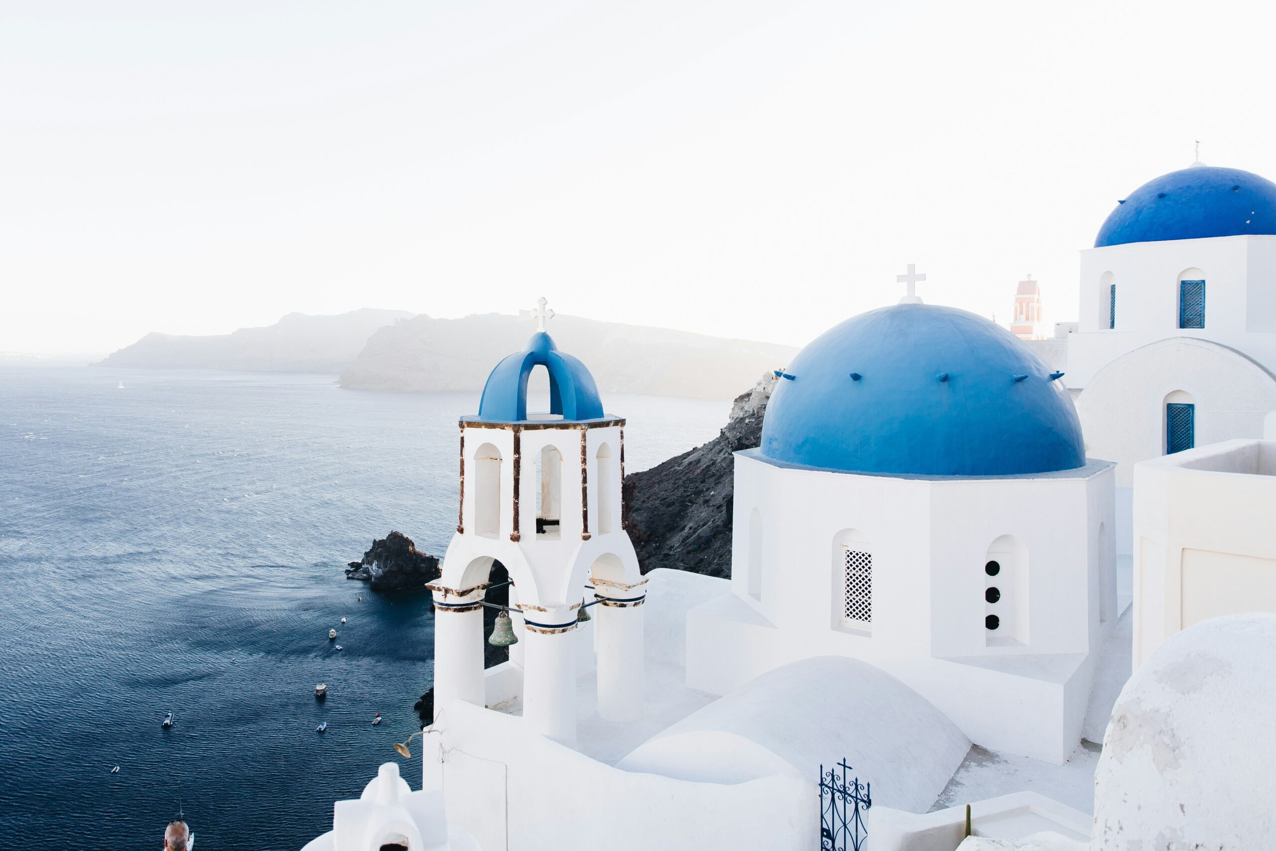 Blue domes of Santorini